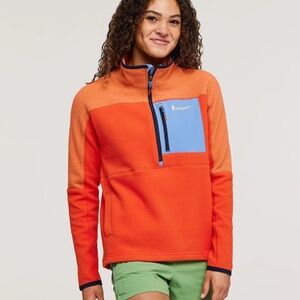 Abrazo Half-Zip Fleece Jacket, Nectar/Canyon, Size Small